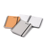 A5-Ringbuch-Agenda mit Einband aus recyceltem Leder farbe braun vierte Detailansicht