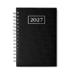 A5-Ringbuchkalender mit Bezug aus Kunstleder farbe schwarz zweite Ansicht
