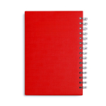 A5-Ringbuchkalender mit Bezug aus Kunstleder farbe rot
