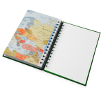 A5-Ringbuchkalender mit Bezug aus Kunstleder farbe grün dritte Detailansicht
