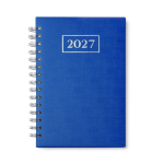 A5-Ringbuchkalender mit Bezug aus Kunstleder farbe köngisblau zweite Ansicht