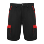 Kurze Arbeitsshorts aus Baumwolle 250 g/m2 Roly Tahoe farbe rot zweite Ansicht