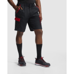 Kurze Arbeitsshorts aus Baumwolle 250 g/m2 Roly Tahoe farbe rot dritte Gebrauchsansicht