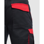 Kurze Arbeitsshorts aus Baumwolle 250 g/m2 Roly Tahoe farbe rot zweite Detailansicht