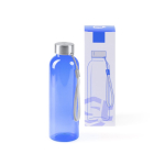 RPET-Trinkflasche mit transparentem Körper und Trageband, 600 ml farbe rot erste Detailansicht