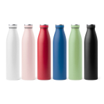 Thermoflasche aus Stahl mit vakuumisoliertem Kupferkern, 750 ml farbe schwarz zweite Detailansicht