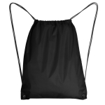Turnbeutel aus 210D-Polyester mit Metallösen farbe schwarz zweite Ansicht