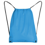 Turnbeutel aus 210D-Polyester mit Metallösen farbe schwarz zweite Ansicht