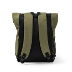 Rucksack aus 900D-Polyester mit Rollverschluss und Verschlussriemen farbe militärgrün erste Detailansicht