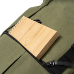 Rucksack aus 900D-Polyester mit Rollverschluss und Verschlussriemen farbe militärgrün vierte Detailansicht