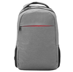 Melierter Polyester-Rucksack mit Laptopfach farbe grau zweite Ansicht