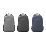 Melierter Polyester-Rucksack mit Laptopfach farbe mattschwarz erste Detailansicht