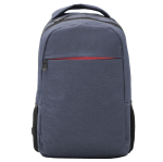 Melierter Polyester-Rucksack mit Laptopfach farbe blaugrau zweite Ansicht