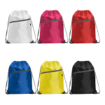 Multifunktionaler Turnbeutel mit Frontreißverschluss farbe rot zweite Detailansicht