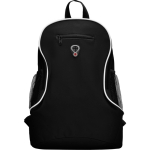 Günstiger Rucksack aus Polyester mit verschiedenen Fächern bedrucken farbe schwarz zweite Ansicht