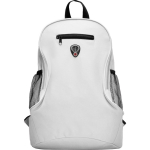 Günstiger Rucksack aus Polyester mit verschiedenen Fächern bedrucken farbe weiß zweite Ansicht