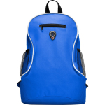 Günstiger Rucksack aus Polyester mit verschiedenen Fächern bedrucken farbe köngisblau zweite Ansicht