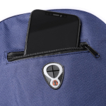 Günstiger Rucksack aus Polyester mit verschiedenen Fächern bedrucken farbe köngisblau erste Detailansicht