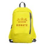 Polyester-Rucksack mit Fronttasche und verstellbaren Trägern farbe rot vierte Detailansicht