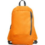 Polyester-Rucksack mit Fronttasche und verstellbaren Trägern farbe orange zweite Ansicht