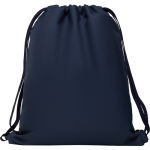 Sportlicher Turnbeutel aus 150 g/m2 Polyester farbe marineblau erste Gebrauchsansicht