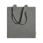 Recycelte Baumwolltasche bedrucken, Tragkraft: 8 kg, 120 g/m2 farbe schwarz zweite Ansicht