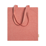 Recycelte Baumwolltasche bedrucken, Tragkraft: 8 kg, 120 g/m2 farbe rot zweite Ansicht