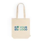 Bio-Baumwolltasche mit Bodenfalte und langen Henkeln , 280 g/m² Hauptansicht