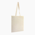 Baumwolltasche in Naturfarbe mit langem Henkel farbe natürliche farbe erste Gebrauchsansicht