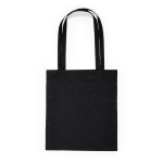 Baumwolltasche mit langem Henkel in verschiedenen Farben farbe schwarz zweite Ansicht