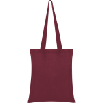 Baumwolltasche mit langem Henkel in verschiedenen Farben farbe granatrot zweite Ansicht