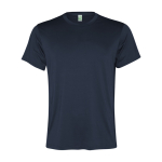 Technisches Herren-T-Shirt aus recyceltem Polyester farbe marineblau zweite Ansicht