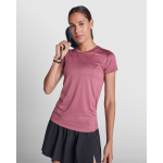 Technisches Damen-T-Shirt mit kurzen Ärmeln aus recyceltem Polyester farbe weiß erste Gebrauchsansicht