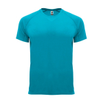 Kurzärmeliges Funktionsshirt aus Control-Dry-Stoff farbe türkis zweite Ansicht
