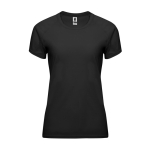 Tailliertes Funktionsshirt für Damen aus Polyester farbe schwarz zweite Ansicht