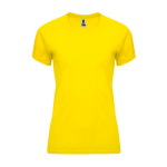 Tailliertes Funktionsshirt für Damen aus Polyester farbe gelb zweite Ansicht