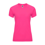 Tailliertes Funktionsshirt für Damen aus Polyester farbe neonrosa zweite Ansicht