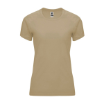 Tailliertes Funktionsshirt für Damen aus Polyester farbe sandbraun zweite Ansicht