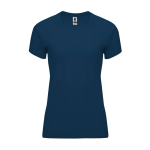 Tailliertes Funktionsshirt für Damen aus Polyester farbe marineblau zweite Ansicht
