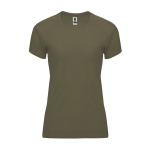 Tailliertes Funktionsshirt für Damen aus Polyester farbe militärgrün zweite Ansicht