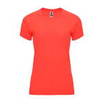 Tailliertes Funktionsshirt für Damen aus Polyester farbe korallenrot zweite Ansicht