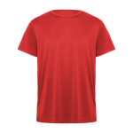 Technisches T-Shirt aus Polyester mit kurzen Ärmeln farbe rot zweite Ansicht