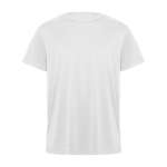 Technisches T-Shirt aus Polyester mit kurzen Ärmeln farbe weiß zweite Ansicht