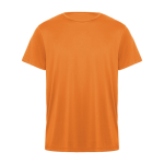 Technisches T-Shirt aus Polyester mit kurzen Ärmeln farbe orange zweite Ansicht