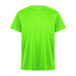 Technisches T-Shirt aus Polyester mit kurzen Ärmeln farbe neongrün zweite Ansicht