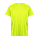 Technisches T-Shirt aus Polyester mit kurzen Ärmeln farbe neongelb zweite Ansicht