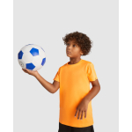 Technisches Kurzarmshirt aus recycelten Stoffen farbe neonorange zweite Gebrauchsansicht