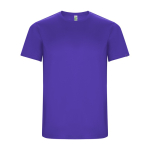Technisches Kurzarmshirt aus recycelten Stoffen farbe purpurfarben zweite Ansicht