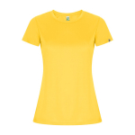 Damen-T-Shirt aus recyceltem Polyester farbe gelb zweite Ansicht