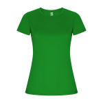 Damen-T-Shirt aus recyceltem Polyester farbe grün zweite Ansicht